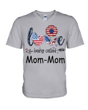 Love Being Called Mom-Mom Flag V-Neck T-Shirt tile