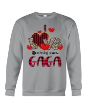 I Love Being A Gaga - Red Plaid Heart Crewneck Sweatshirt tile