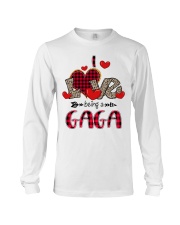 I Love Being A Gaga - Red Plaid Heart Long Sleeve Tee tile