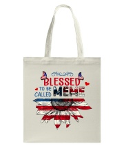 Blessed to be called Meme 4th July Tote Bag tile