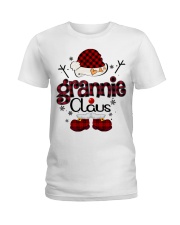 Grannie Claus-Red Plaid Ladies T-Shirt tile