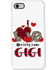 I Love Being A Gigi - Red Plaid Heart Phone Case tile