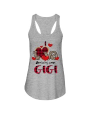 I Love Being A Gigi - Red Plaid Heart Ladies Flowy Tank tile