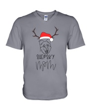 Shepsky - Dog Mom V-Neck T-Shirt tile