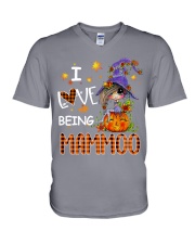 I Love Being Mammoo-Pumpkin Art V-Neck T-Shirt tile
