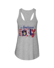 Patriotic Doodle 4th Of July American Lolly Ladies Flowy Tank tile