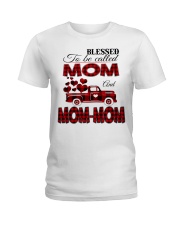 Blessed To Be Called Mom And MOM-MOM Ladies T-Shirt tile