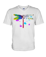 Dragonfly - Be A Nonna V-Neck T-Shirt tile