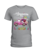Happiness Is Being A Mom And Grandma Ladies T-Shirt tile