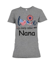 Love Being Called Nana Flag Premium Fit Ladies Tee tile