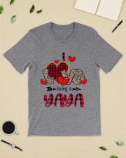 I Love Being A Yaya - Red Plaid Heart Classic T-Shirt lifestyle-mens-crewneck-front-19