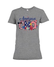 Patriotic Doodle 4th Of July American Oma Premium Fit Ladies Tee tile