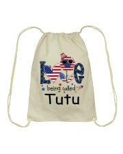 Love Being Called Tutu Life 4th Of July Drawstring Bag tile