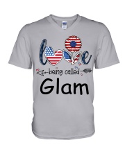 Love Being Called Glam Flag V-Neck T-Shirt tile