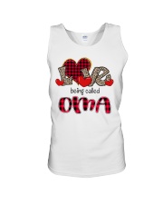 Love being called Oma - Red Plaid Heart Unisex Tank tile