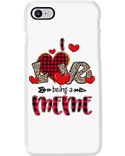 I Love Being A Meme - Red Plaid Heart Phone Case tile