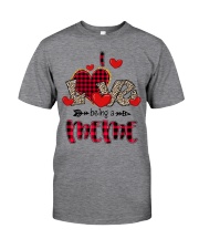 I Love Being A Meme - Red Plaid Heart Classic T-Shirt front