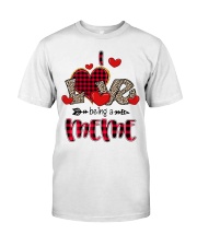 I Love Being A Meme - Red Plaid Heart Premium Fit Mens Tee tile