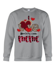 I Love Being A Meme - Red Plaid Heart Crewneck Sweatshirt tile