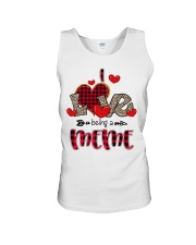 I Love Being A Meme - Red Plaid Heart Unisex Tank tile