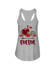 I Love Being A Meme - Red Plaid Heart Ladies Flowy Tank tile