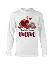 I Love Being A Meme - Red Plaid Heart Long Sleeve Tee tile