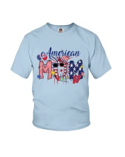 4th Of July Patriotic Doodle American Mom Youth T-Shirt tile
