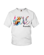 Love Giraffe Nana Youth T-Shirt tile