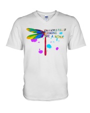 Dragonfly - Be A Nona V-Neck T-Shirt tile