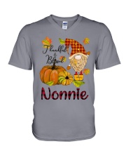 Thankful Blessed Nonnie V-Neck T-Shirt tile