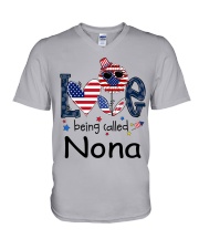 Love Being Called Nona Life 4th Of July V-Neck T-Shirt tile