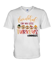 Thankful For My Little Turkeys Ammalife V-Neck T-Shirt tile