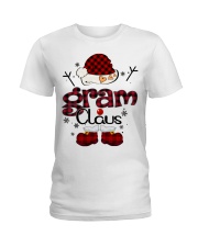 Gram Claus-Red Plaid Ladies T-Shirt tile