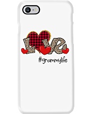 Love Grammy Life - Red Plaid Heart Phone Case tile