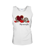 Love Grammy Life - Red Plaid Heart Unisex Tank tile