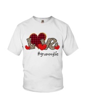 Love Grammy Life - Red Plaid Heart Youth T-Shirt tile