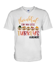 Thankful For My Little Turkeys Lollylife V-Neck T-Shirt tile