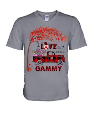 Valentine - I Love Being A Gammy V-Neck T-Shirt tile