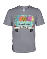 Happiness Is Being A Yaya Truck V-Neck T-Shirt tile