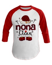 Nona Claus-Red Plaid Baseball Tee front