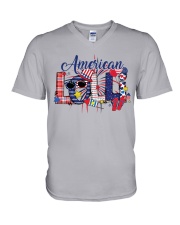 Patriotic Doodle 4th Of July American Lolli V-Neck T-Shirt tile