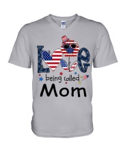 Love Being Called Mom Life 4th Of July V-Neck T-Shirt tile