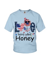 Love Being Called Honey Life 4th Of July Youth T-Shirt tile