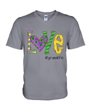 Love Gramlife Mardi Gras V-Neck T-Shirt tile