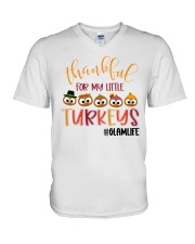 Thankful For My Little Turkeys Glamlife V-Neck T-Shirt tile