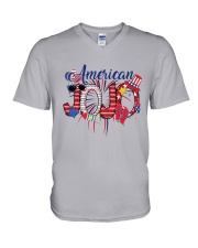 4th Of July Patriotic Doodle American Jojo V-Neck T-Shirt tile