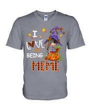 I Love Being Meme-Pumpkin Art V-Neck T-Shirt tile