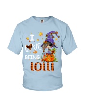 I Love Being Lolli-Pumpkin Art Youth T-Shirt tile
