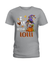 I Love Being Lolli-Pumpkin Art Ladies T-Shirt tile