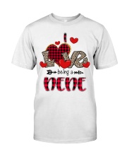 I Love Being A Nene - Red Plaid Heart Premium Fit Mens Tee tile